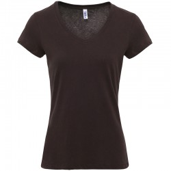 Plain V-Neck T-shirt Jersey short Sleeve Bella 120 GSM